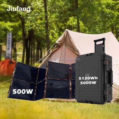 China Fotovoltaico Kit Power Station 5kw 5000w Solar Power System Outdoor Portable Demountable Solar Generator 5kw 5000w For Camping for sale