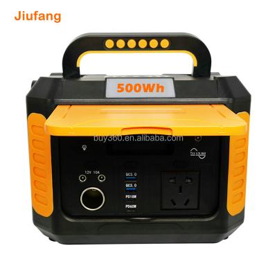 China 500W Power Station Fast Fast Solar Generator Charging Support Backup Lithium Battery For Road Trip Camping Emergency Power Outages Beach for sale