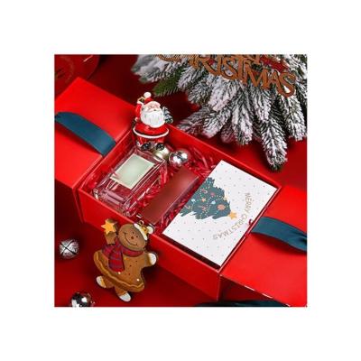 China Open Box Gift Wrapping Paper Christmas Double Packing Materials Customizable Christmas Book Red Type Recycled Gift Box for sale