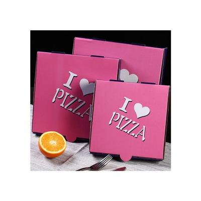 China Disposable Custom Takeaway Papered Food Box Pink Corrugated Paper Box Cute Customizable Logo for sale