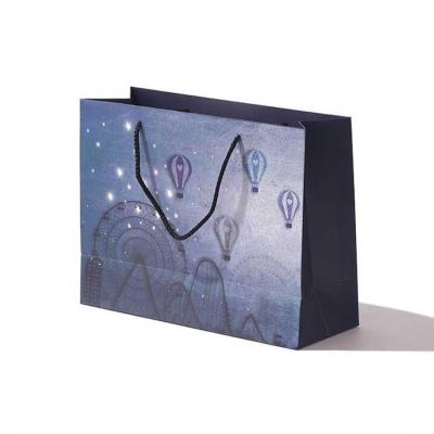 China Recycled Materials Logo Design Cheap Price Fashion Custom Retail Gift Shopping Paper Bags With Ribbon Handle for sale