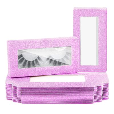 China Wholesale Empty Pink Eye Lash Packaging Paper Box Private Label False Eyelash Packaging Box Recyclable for sale