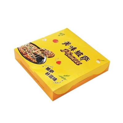 China Disposable wholesale professional made disposable eco custom design pizza box big factory laminated corrugated paper pizza box for sale