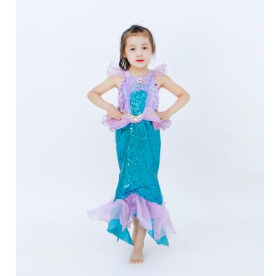 China 2020 Fashion Design Princess Dress Skirt 100% Polyester Fabric Set Halloween Carnival Party Costumes Girl Mermaid Skirt for sale