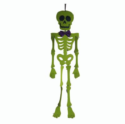 China 2021 Die Cut Candy Basket Newcomer Festival Halloween Laser Felt Skeleton Pumpkin Witch Frankenstein Spider Bat Decoration for sale