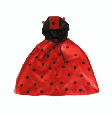 China 2021 Decoration fashion design kids Halloween costumes ladybug bee cape, with hood or without hood for sale