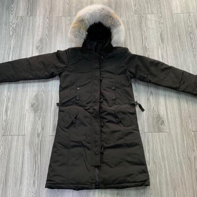 China E40Z Canada CG Wolf Fur Goose Windproof High Quality White Women. from winter windproof jackets Rossc1air Tri11ium She1burne down warm parkas for sale