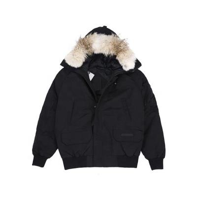 China E01Z Canada CG Winter Chi11iwack Warm Bomber Jackets Wolf Fur Goose Windproof High Quality Men. Cars0n Expediti0n down warm parkas for sale