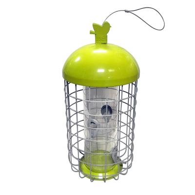 China Time Amazon Metal Garden Decoration Round Iron Net Anti-Squirrel Automatic Pet Bird Feeder Slow Cyan Slow Four Leaking Holes for sale