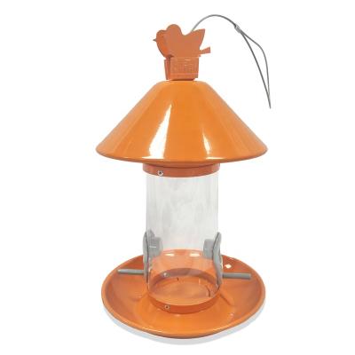 China High Quality Hanging Bird Feeder Metal Bird Feeder Amazon Weather Bird Automatic Slow Lovers Gift Outdoor Gardening Orange Blue Green Color for sale