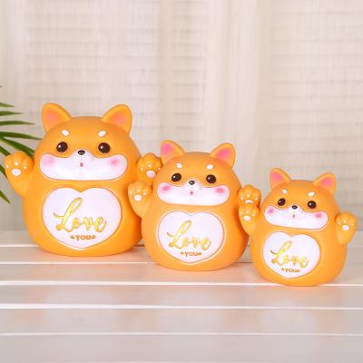 China Slow Brown Cat Cartoons Piggy Bank Money Box Coin Bank Ornaments Decoration Time Amazon Birthday Gifts Kids Room Decor Accessories for sale