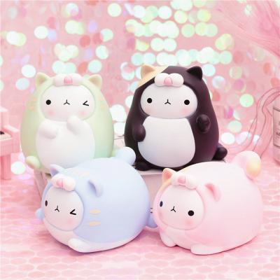 China Slow Cat Animal Cartoons Piggy Bank Piggy Bank Coin Bank Ornaments Decoration Time Amazon Birthday Gifts Kids Room Decor Accessories for sale