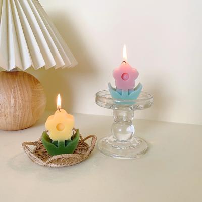 China Gifts Slow Crafts Birthday Decoration Time Amazon Decor Home Office Ornaments Cute Wax Scented Decor Flowers Aromatherapy Fragrance Candle for sale