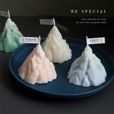 China Slow Decoration Time Amazon Birthday Girl Gift Box Open Living Room Decoration Iceberg Pattern Candle Scented Wax Home Aromatherapy Candles for sale