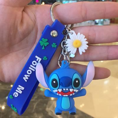 China Doll Key Chain Accessories Hang Pendan Stitch Cartoons Rubber Bag Amazon Time Decoration Small Craft Gifts Girl Slow Cute Car Boy's Key Chain Accessories for sale