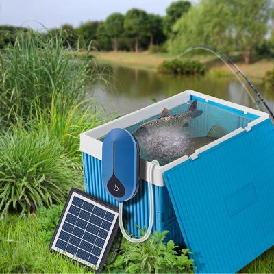 China Sustainable Small Air Volume Underwater Solar Aerator Strong Ultra Quiet Silent Outdoor Oxygen Decoration Bubble Waters Mini Fishing Compressor for sale