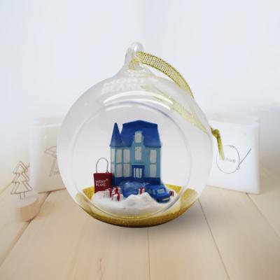 China Minimalist Time Amazon Christmas Gifts Slow Resin Opens Living Room Home Decor Desktop Crystal Ball Glass Water Ball Pendant Ornaments for sale