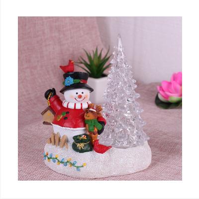 China Minimalist Time Amazon Christmas Gifts Slow Resin Opens Tree Home Crystal Ball Water Ball Ornaments Office Decor Living Room Snowman Glow for sale