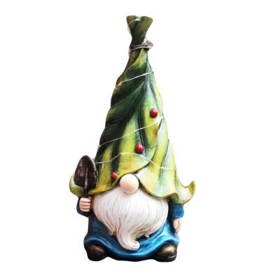 China Christmas Gift Resin Garden Balcony Dwarf Home Decor Minimalist Fairy Yard Slow Solar Amazon Time Light Dwarfs Old Man Gnome Ornaments for sale