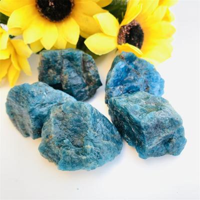 China Wholesale Natural Europe Crystal Rough Stone Raw Blue Apatite Quartz for Healing for sale