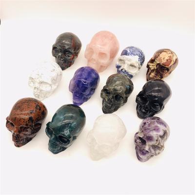 China Wholesale Europe Hand Carved Big Size Crystal Skulls For Souvenir Natural Quartz Skulls for sale