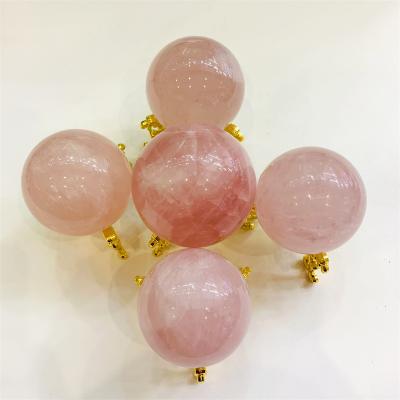 China Wholesale High Quality Natural Europe Rose Quartz Sphere Crystal Ball for Decoration for sale