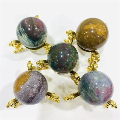 China Wholesale High Quality Natural Europe Moss Agate Sphere Crystal Ball for Decoration for sale