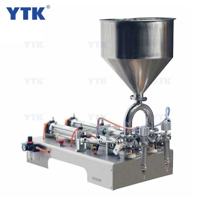 China YTK-G2WG 10-100ml Two Head Food Ketchup Cream Paste Pneumatic Filling Machine for sale