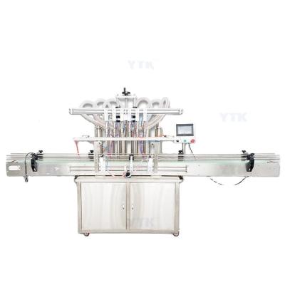 China Food Straight Line Eight Nozzles Automatic Water Juice Liquid Filling Machine With Conveyor PLC for sale