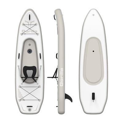 China Water Sport Rigid Inflatable Kayak Inflatable Canoe Boat Fishing Kayak With Accessory for sale