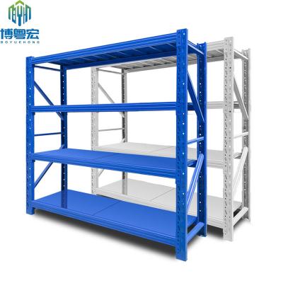 China Wholesale Light Weight Medium Shelf Shelves Office Storage Corrosion Protection Hardware Rack Display Shelves For Warehouse Storage for sale