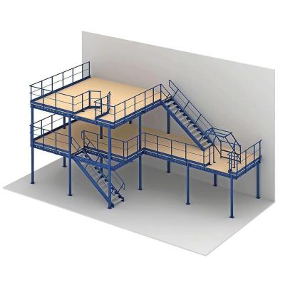 China Corrosion Protection Warehouse Shelf Rack Support Mezzanine Attic Multi Level Steel Rack for sale