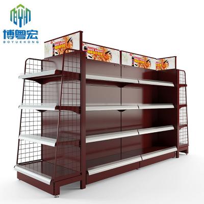 China Double Sided Grocery Display Racks /Shelves For General Grocery Supermarket Shelf Gondola Shelving for sale