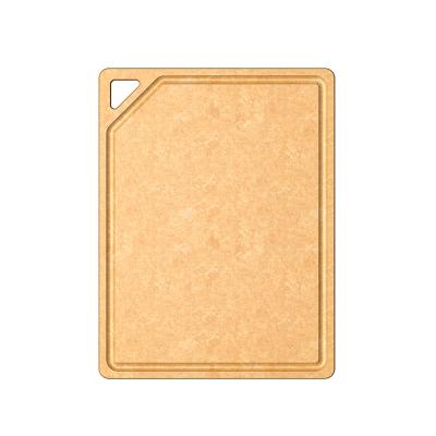 China Kitchen Disposable Custom Steak Printing Qinglong Wooden Cutting Board With Juice Groove for sale