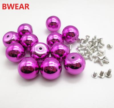 China Cheap Custom 10mm Nickel Free Solid Opaque ABS Plastic Accessories Wholesale Plastic Bead for sale