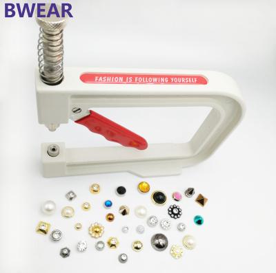 China Garment Shops Factory Sale Cheap Light Hand Press Beads Riveting Bead Fix Setting Machine Manual Bead Tying Tool for sale