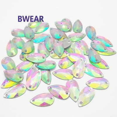 China Flatback Decoration High Quality Double Hole 9mm Flat Back Resin Sew On Beads Resin Stone for sale