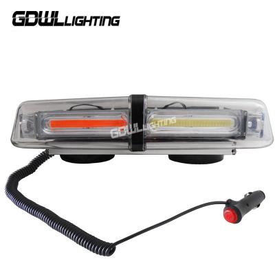 China Aluminum + PC Police Vehicle 48W COB Beacon Recovery Emergency Led Mini Warning Lightbar for sale