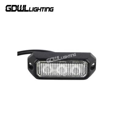 China 3 Outdoor Flashing Led Strobe Lighthead 3W LED Grill Strobe Mount Grill Light 80*29*19mm for sale