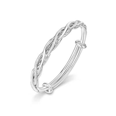 China Other 999 Sterling Silver Bracelet for Women Solid Silver Bracelet for Male and Female Lovers Jewelry Silver Anniversary Gift for Girlfri for sale