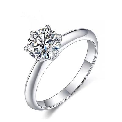 China 18k Gold CLASSIC 2 1 Carat Moissanite Ring Diamond Ring For Female Platinum Pt950 Marriage Proposal Ring for sale