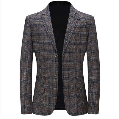 China 2020 Breathable New Design Fashion Plaid Slim Fit Mens Suits Casual Blazers Ready To Ship for sale