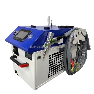 China 1500w hand-held optical fiber small welding machine automatic wire feeding door and window shelf welding machine for sale