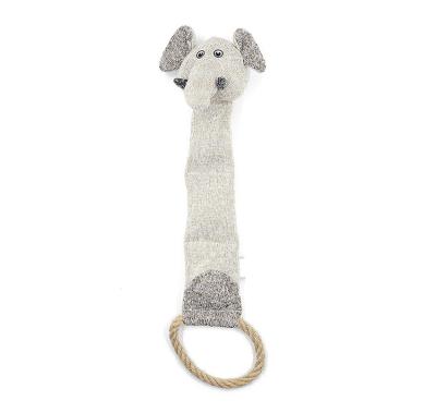 China Fast Delivery Stored Interactive Plush Toy Durable Rope Dog Soft Pet Knit Fabric Pet Chew Toys for sale