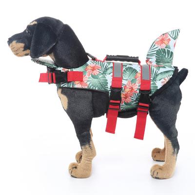 China Viable Soft Large Dog Harness Outdoor Swimwear Coat Float Vest Factory Polyester Dog Harness Outdoor Swim Harness for sale