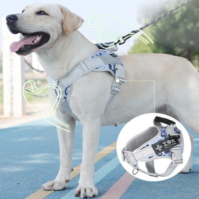 China Manufacturer Reflective Dog Leash And Harness Set Breathable Comfortable Night Dog Reflective Harness for sale