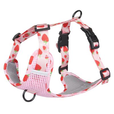 China Hot Selling Reflective Dog Leash And Harness Set Vest Style Reflective Breathable Material Dog Harness for sale