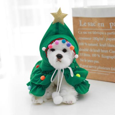 China Festival Christmas Stocked Warm Coat For Dogs Pet Costume Santa Tree Shape Pet Cloths Multi Sizes for sale