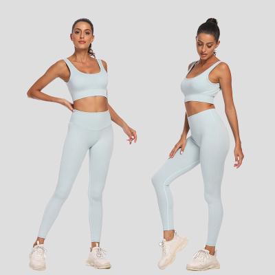 China Top Selling Breathable Fitness Women Gym Sets Sports Bra Legging Yoga Set Custom Clothes for sale