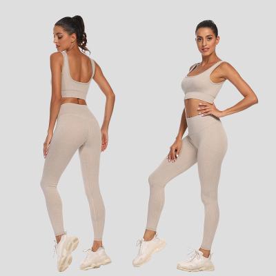 China Unique Breathable Breathable Casual Sportswear Suits 2 Piece Fitness Sportswear Set Yoga Sets for sale